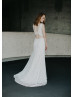 Ivory Lace Cutout Back Wedding Dress